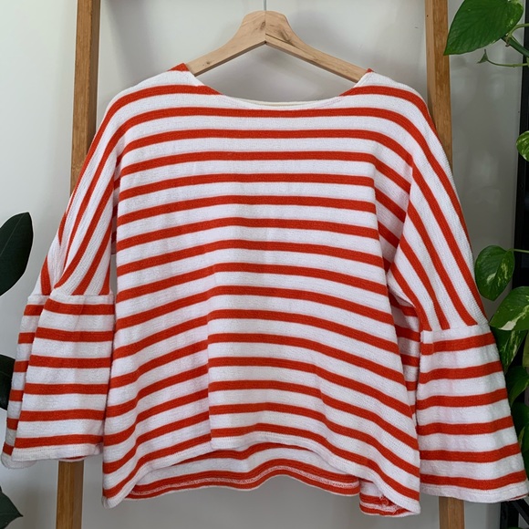 Seed Heritage Sweaters - Seed Heritage Red and White Striped Cotton Jumper